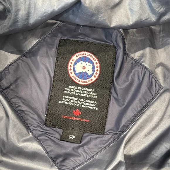 Canada Goose Ellison Packable Down Coat Navy Blue Hooded Jacket Sz S Womenโs - Picture 12 of 16